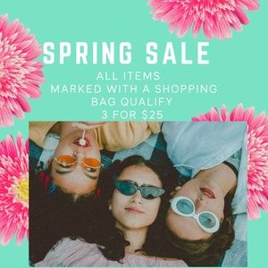 ALL ITEMS MARKED with A SHOPPING BAG 3 for $25!!